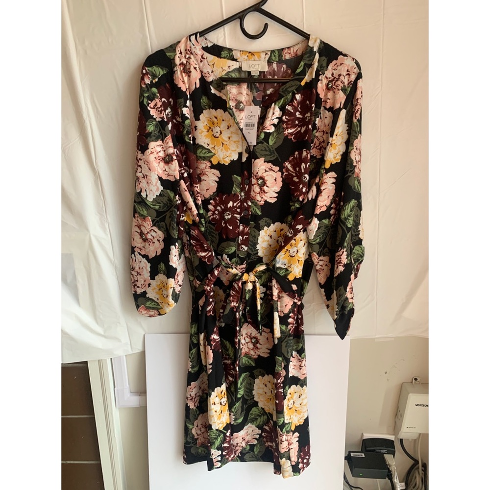 LOFT Floral Dress (Size XL)
